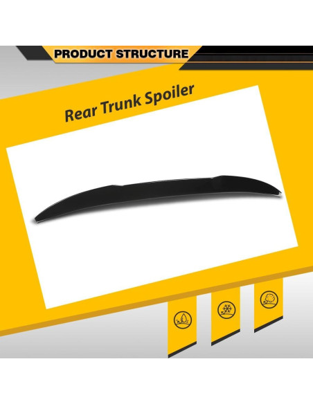 Alerón Trasero BMW X4 G02 2019-2024 Estilo M4 Negro Brillante