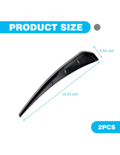 2 Ventilaciones Laterales de Guardabarros Dogary ABS Negro 2