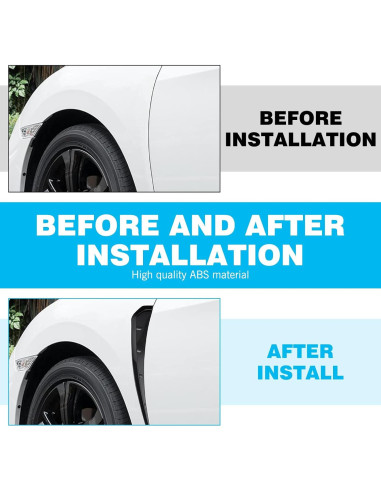 2 Ventilaciones Laterales de Guardabarros Dogary ABS Negro