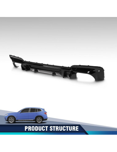 Labio de Difusor Trasero PIT66 para BMW X3 G01 M40i 2018-2021