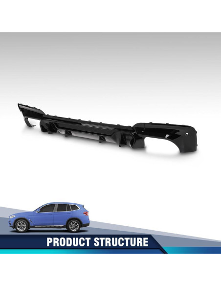 Labio de Difusor Trasero PIT66 para BMW X3 G01 M40i 2018-2021