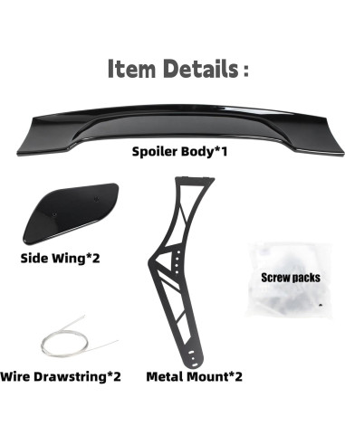 Alerón trasero STSEV01 para Volkswagen Passat B7 2012-2019