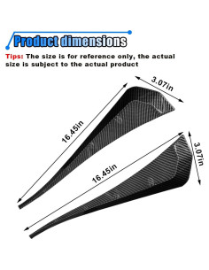 Calcomanía Lateral para Guardabarros LHDOS Fibra de Carbono 41.8x7.8cm 2