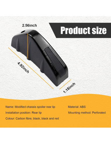 Difusor de Labio de Parachoques Trasero Augeny Universal Negro