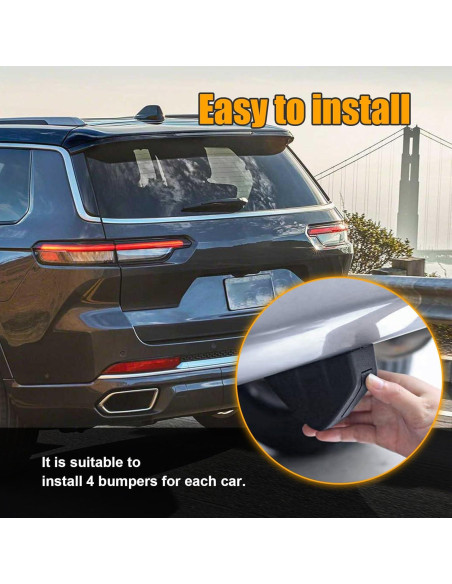 Difusor de Labio de Parachoques Trasero Augeny Universal Negro