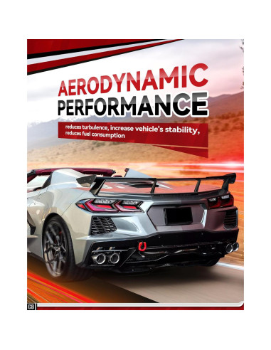 Alerón Trasero Alto Kingcher C589 para Corvette C8 2020-2025