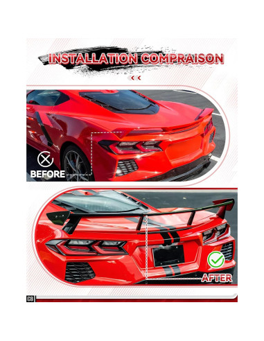 Alerón Trasero Alto Kingcher C589 para Corvette C8 2020-2025
