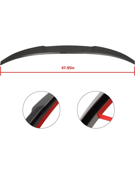 Alerón Trasero GFJEF para Audi A5/S5 2017-2021 Negro Brillante