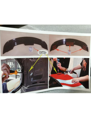 Alerón Trasero Negro Brillante ZZDSNJ Wicker Bill Mustang 2015-2020