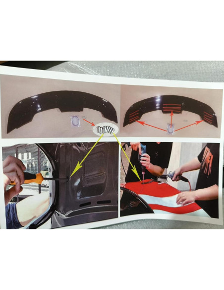 Alerón Trasero Negro Brillante ZZDSNJ Wicker Bill Mustang 2015-2020