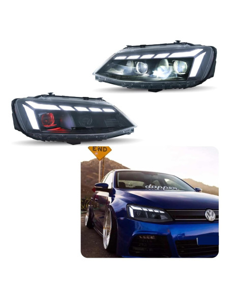 Faros LED Tiempo de Ingenuidad para VW Jetta 2012-2018