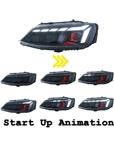 Faros LED Tiempo de Ingenuidad para VW Jetta 2012-2018