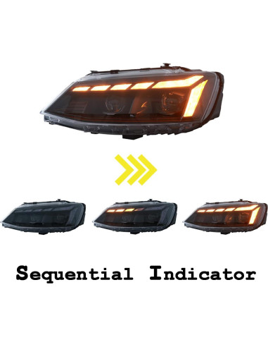 Faros LED Tiempo de Ingenuidad para VW Jetta 2012-2018