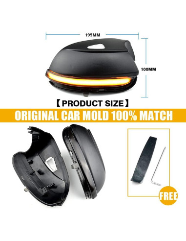 Luces de Señal de Giro LED QKLsudua para VW 2pcs Amarillo