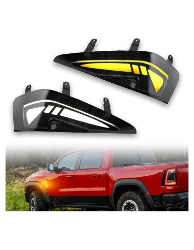 Kit de Lámparas LED de Señal de Giro Ámbar ZDEERAOTO para Dodge RAM TRX 2021-2024