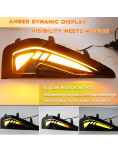 Kit de Lámparas LED de Señal de Giro Ámbar ZDEERAOTO para Dodge RAM TRX 2021-2024 2