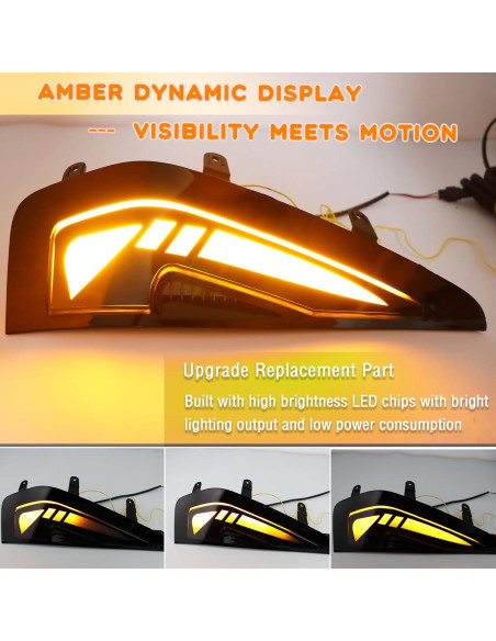 Kit de Lámparas LED de Señal de Giro Ámbar ZDEERAOTO para Dodge RAM TRX 2021-2024