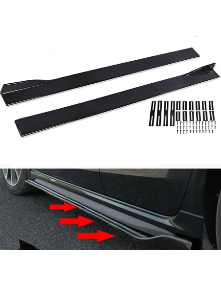 Faldón Lateral Universal ORIVIN 2m Negro para Automóvil