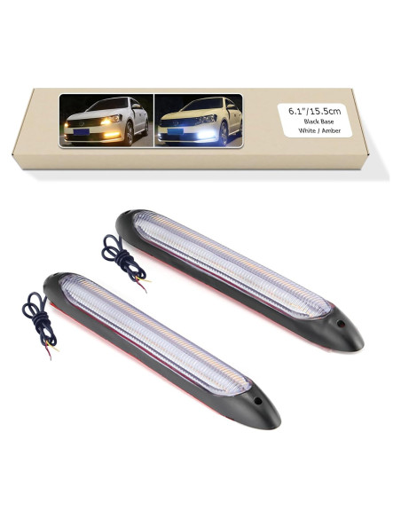 Tira LED DRL GZRUICA 15.5cm Impermeable Luz Diurna y Giro