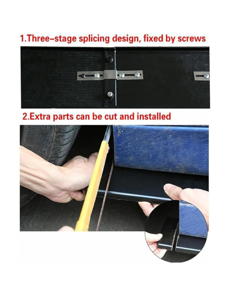 Faldón Lateral Universal ORIVIN 2m Negro para Automóvil