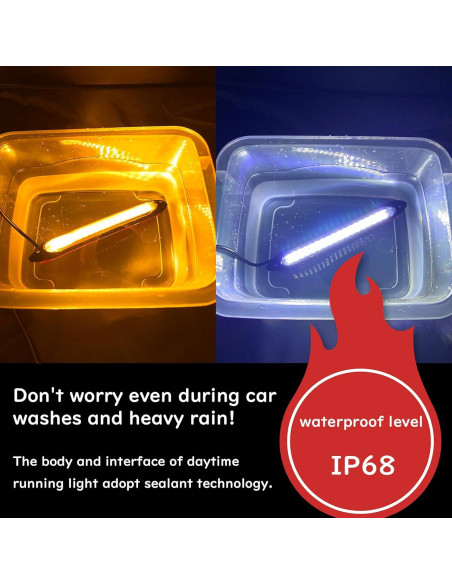 Tira LED DRL GZRUICA 15.5cm Impermeable Luz Diurna y Giro