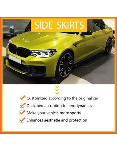 Faldones Laterales Estilo Fibra de Carbono PSLG G30 G31 F90 M5