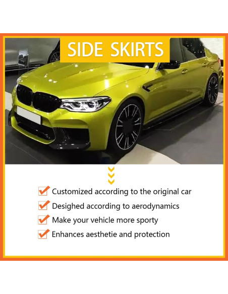 Faldones Laterales Estilo Fibra de Carbono PSLG G30 G31 F90 M5