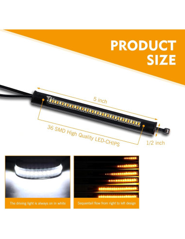 2 Piezas Luz de Señal de Giro LED Ferianl 12.19 cm Universal