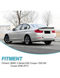 Alerón Trasero KHK E92 Negro Brillante para BMW 3-Series 2006-2013 2