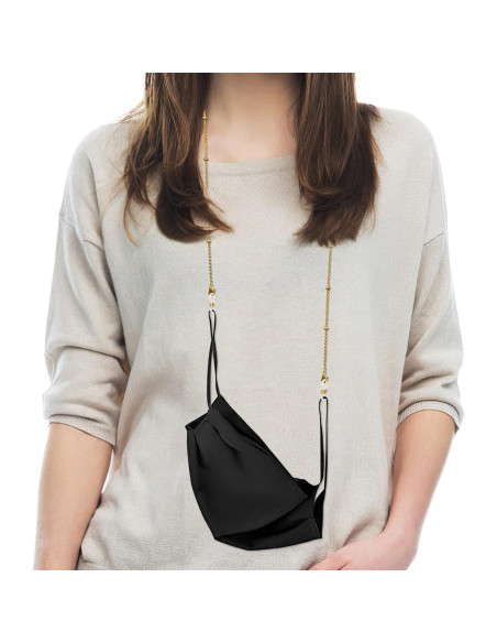 Cadena para Gafas de Mujer Oro con Cuentas Decorativas