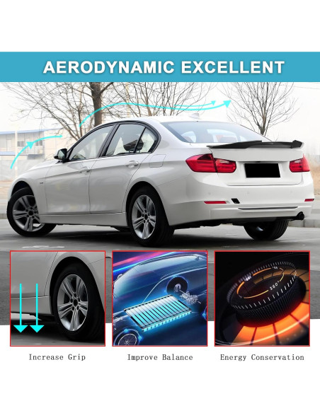 Alerón Trasero KHK E92 Negro Brillante para BMW 3-Series 2006-2013