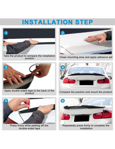 Alerón Trasero KHK E92 Negro Brillante para BMW 3-Series 2006-2013