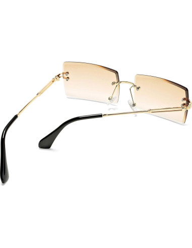 Gafas de Sol Rectangulares UV400 Metal D2 Tés 58mm