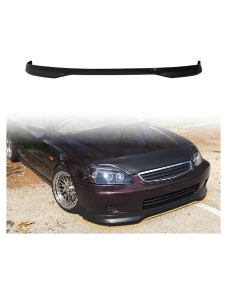 Spoiler Labio Parachoques Frontal Honda Civic 1999-2000 PP Negro