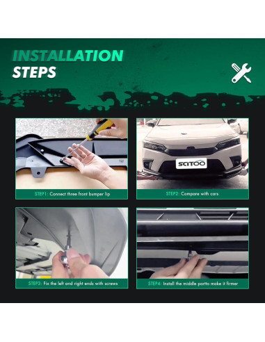 Splitter Parachoques Delantero SCITOO para Toyota Camry 2018-2019