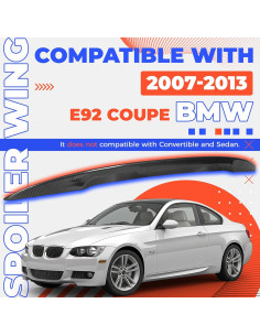 Alerón Trasero HECASA para BMW E92 M3 2007-2013 Fibra de Carbono 2