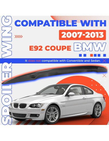 Alerón Trasero HECASA para BMW E92 M3 2007-2013 Fibra de Carbono