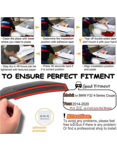 Alerón de Maletero Fibra de Carbono MCARCAR para BMW F32 2013-2020