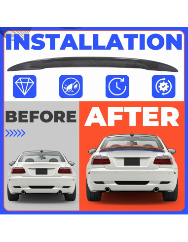 Alerón Trasero HECASA para BMW E92 M3 2007-2013 Fibra de Carbono