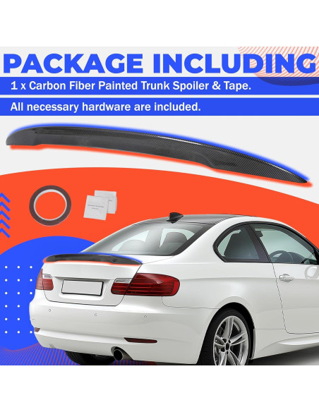 Alerón Trasero HECASA para BMW E92 M3 2007-2013 Fibra de Carbono