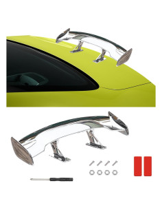 Ala Mini Spoiler de Coche Augeny Plata 25x7x3.5cm ABS