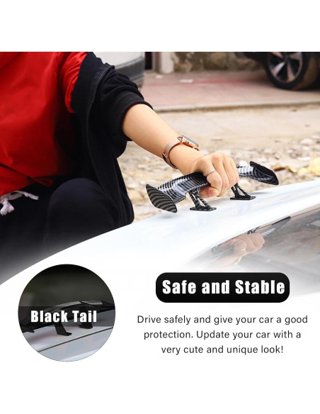 Ala Mini Spoiler de Coche Augeny Plata 25x7x3.5cm ABS