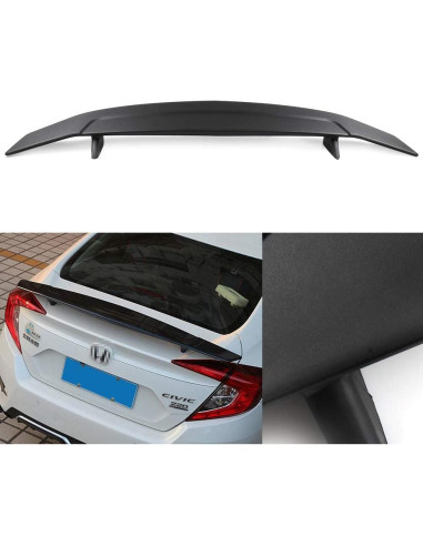 Alerón Trasero SCITOO Negro Brillante con Luz de Freno 132cm