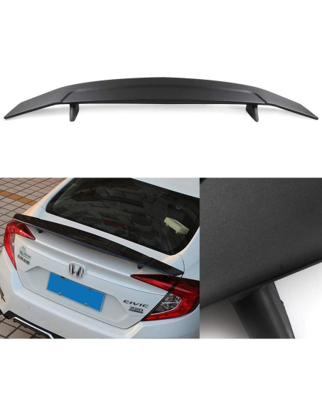 Alerón Trasero SCITOO Negro Brillante con Luz de Freno 132cm