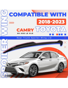 Alerón Trasero HECASA Negro Brillante para Toyota Camry 2018-2024 2