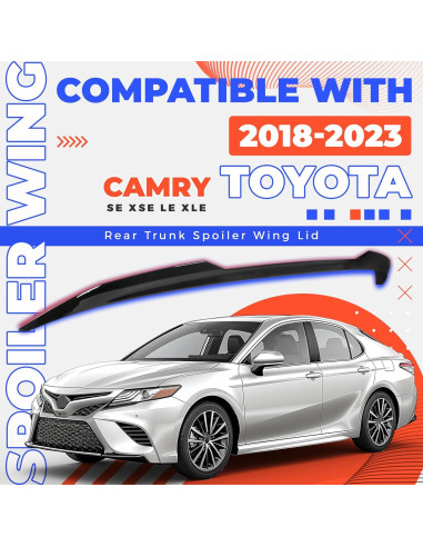 Alerón Trasero HECASA Negro Brillante para Toyota Camry 2018-2024