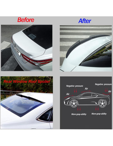 Spoiler Trasero Peugeot 307 2007-2012 Fibra de Carbono 3PCS