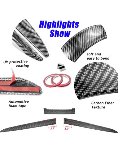 Spoiler Trasero Peugeot 307 2007-2012 Fibra de Carbono 3PCS