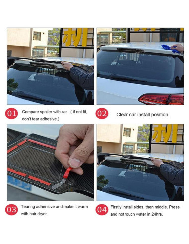 Alerón trasero negro brillante MUTUSAISI para VW Jetta MK6 2011-2018