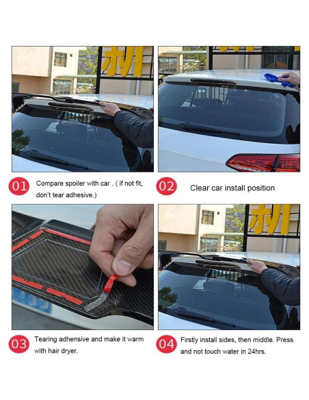 Alerón trasero negro brillante MUTUSAISI para VW Jetta MK6 2011-2018